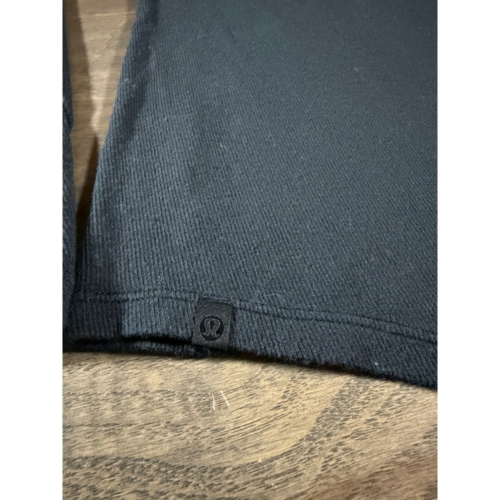 Lululemon Ribbed Long Sleeve Top Black Crew Neck Modal Blend Size 10 LW3FTFS - Picture 6 of 6